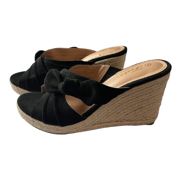 Fashare Platform Sandals Black 7.5 - Picture 2 of 5